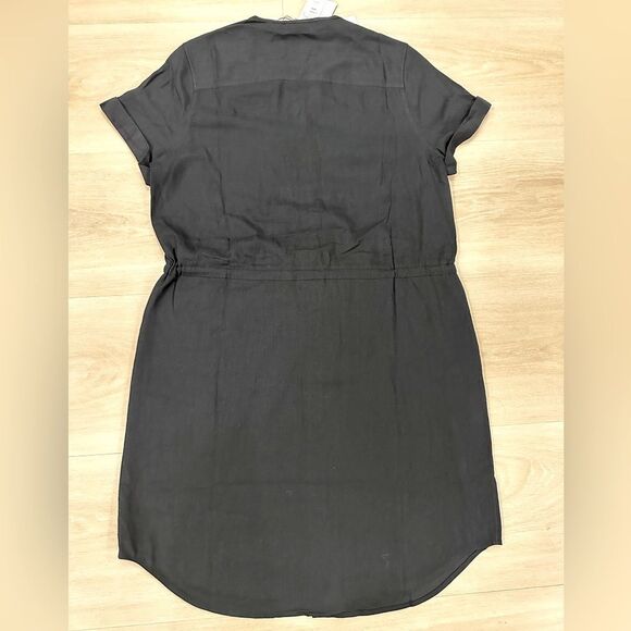 AG Collarless Black Shirt Dress, Size Small, NWT - Picture 10 of 12